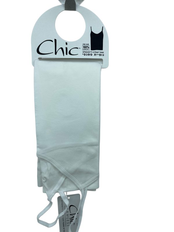 גופיית ספגטי one size לבן chic
