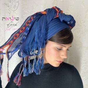 מטפחת לונג שיק פסים כחול