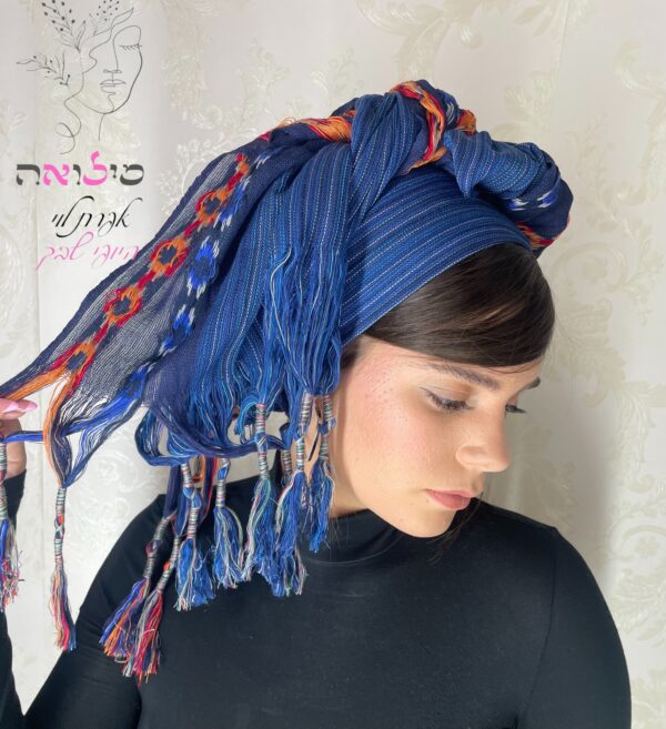 מטפחת לונג שיק פסים כחול