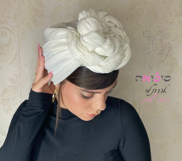 מטפחת לונג יהודית שמנת