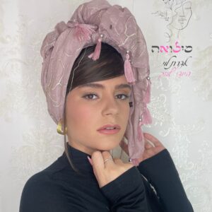 מטפחת לונג פרח שושן ורוד עתיק