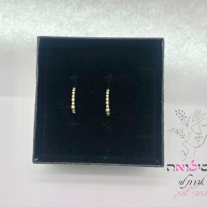 עגילי חישוק גולדפילד זהב עיגולים קטנים