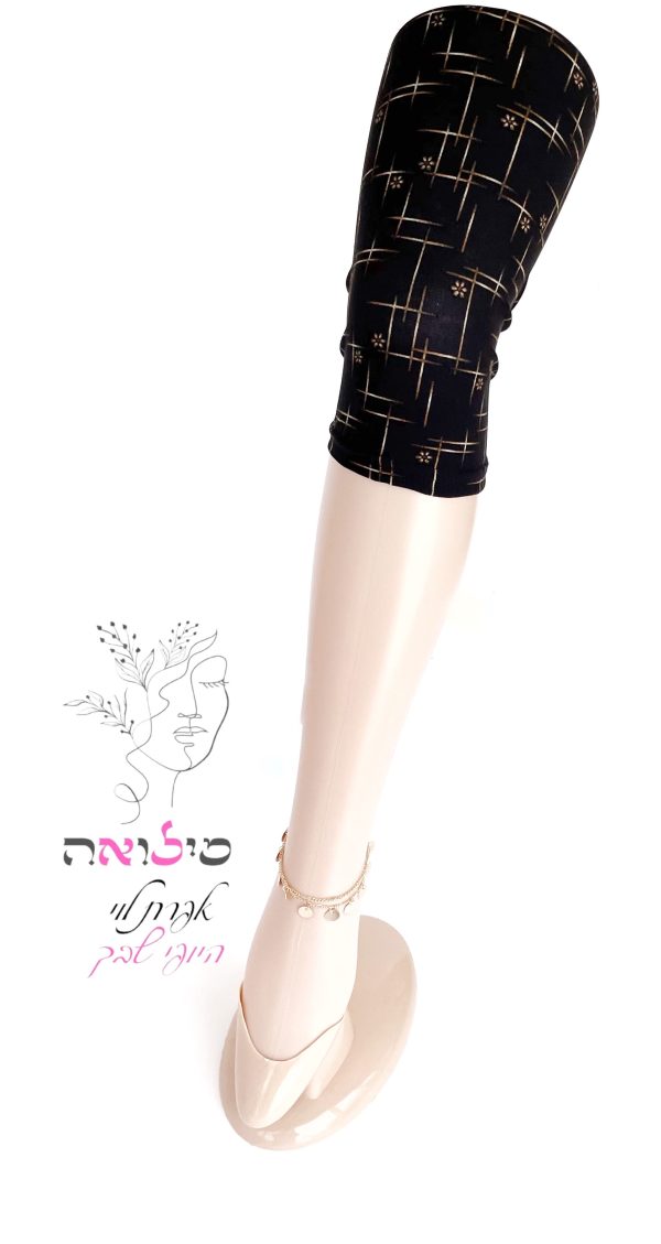 טייץ מדוגם chic 3/4 משובץ פרחוני