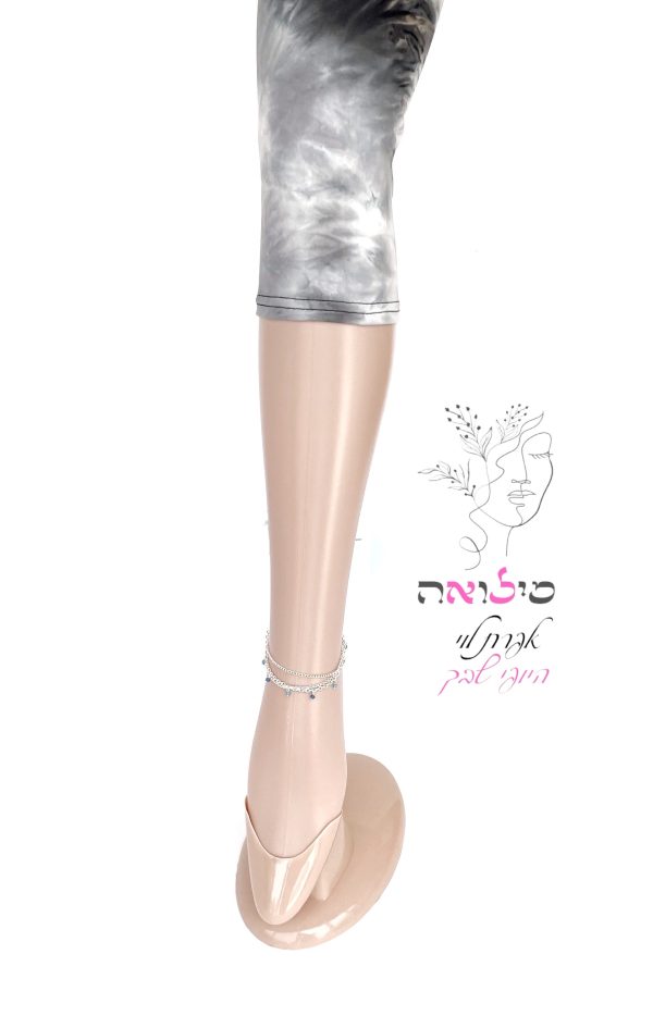 טייץ מדוגם chic 3/4 שפריץ אפור