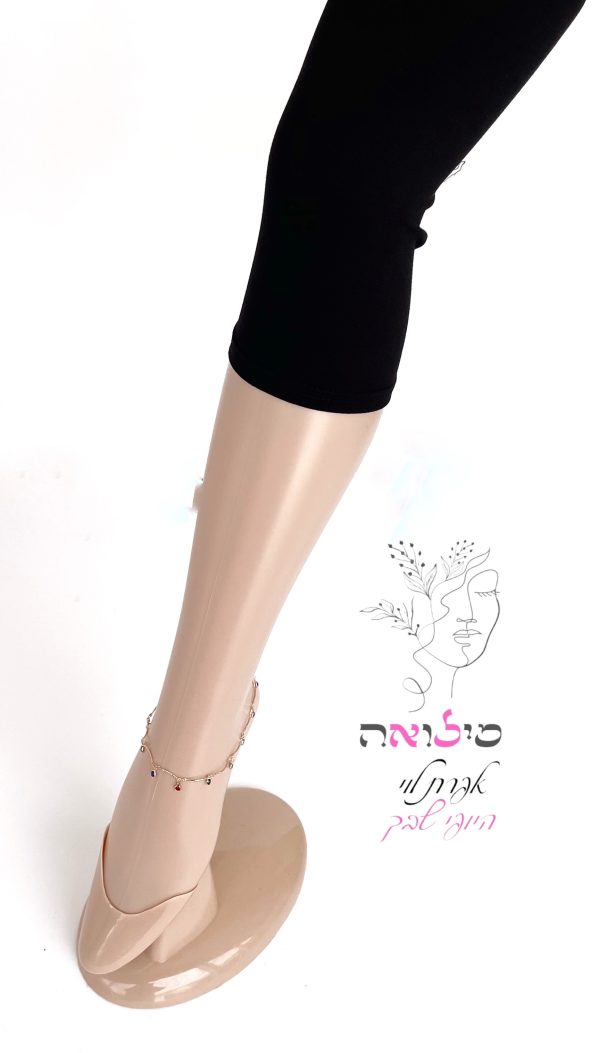 טייץ מדוגם chic 3/4 שחור