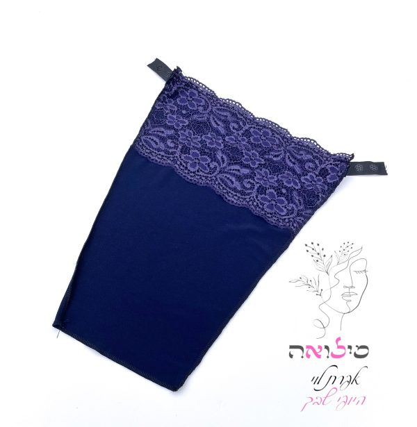 סוגר מחשוף תחרה כחול