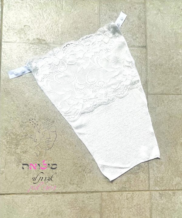 ⁦סוגר מחשוף תחרה לבן⁩ – תמונה ⁦2⁩