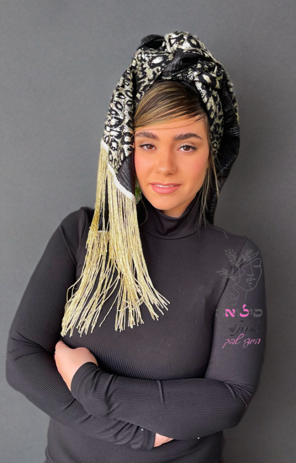 מטפחת מעוצבת מנומר זהב