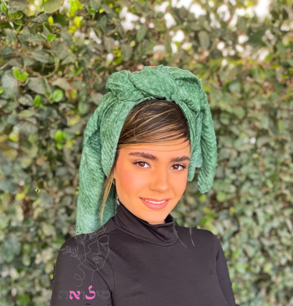 ⁦מטפחת לונג שפריץ כחול ירוק⁩ – תמונה ⁦2⁩