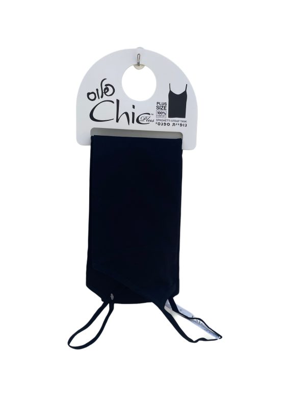 גופיית ספגטי chic פלוס סייז במידה גדולה שחור