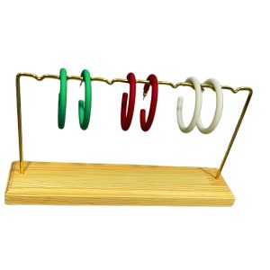 עגילי חישוק צבעוניים חלקים